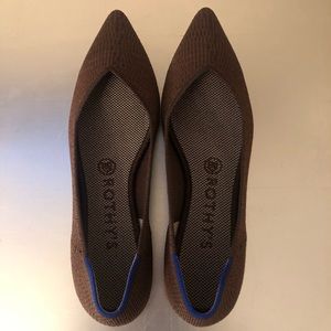 Rothy’s “The Point” Flats in Truffle Python